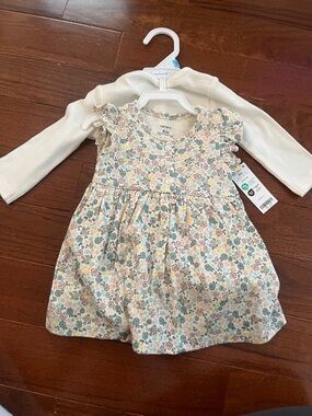 Carter's Pastel Floral Dress with white cardigan NWT 6 mo summer dress